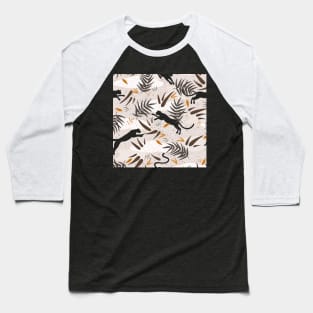 Wilderness with Exotic Plants and Big Cats in Earthy, Natural Shades Baseball T-Shirt